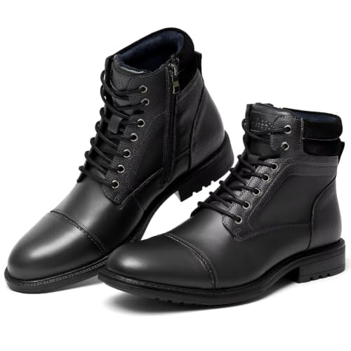 Image of Mens Chelsea Boots, Stylish and Comfort Leather Chukka Ankle Boots with Zipper