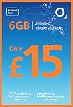 O2 Pay As You go sim card, BIG BUNDLE 15 tariff - sims can be used with any O2 tariff