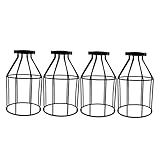 Ensemble pratique : Ce lot de 4 abat-jours en fer convient à divers luminaires comme les lampes murales, lampadaires ou plafonniers, offrant une alternative esthétique et fonctionnelle pour renouveler l’éclairage de votre intérieur