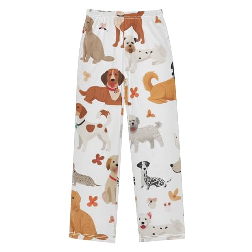 ZZXXB Puppy Dog Boys Long Pants Soft Trousers Elastic Waist Kids Lounge Bottoms with Pockets S-XL