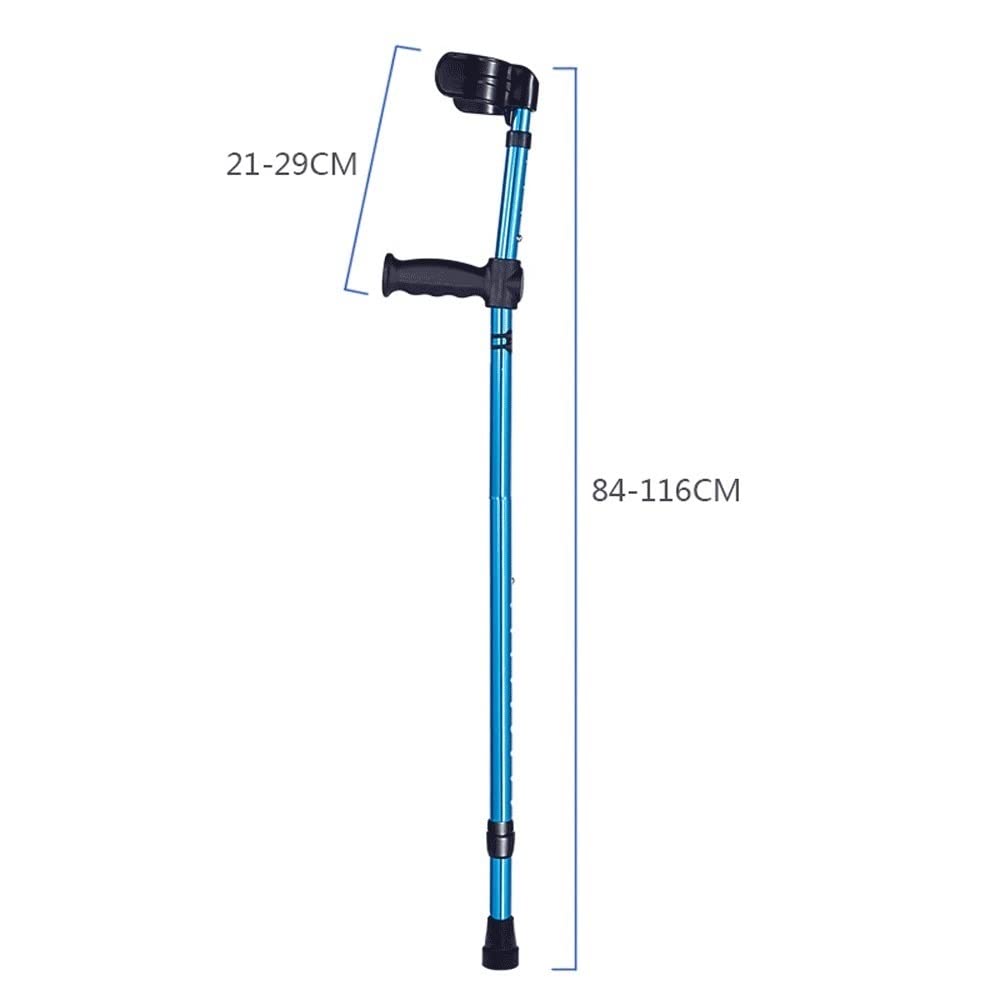 JOJAN Stampelle Ortopediche Regolabili, Bastoni da Passeggio Regolabile in Altezza, Bastone da Passeggio per Donne E Uomini, Stampella Ortopedica in Alluminio Leggera (Size : A Pair)