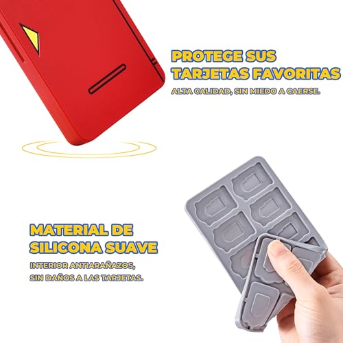 Miniatura 5 de Funlab Estuche Juegos Switch 2 Compatible Con Nintendo Switch2 Juego Micro Sd, Funda Juego Switch, Porta Caja Juegos Switch 2 Con 24 Tarjetas De Juego - Rojo