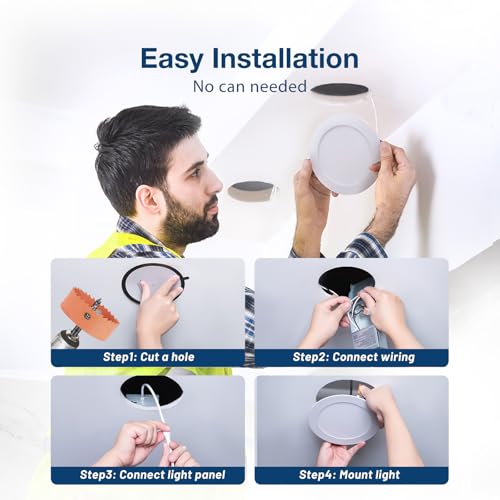 6 Inch LED Recessed Ceiling Light 24 Pack for Homeowners
