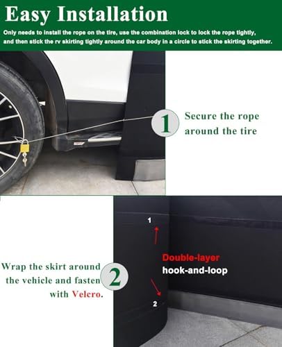 Winter RV Skirting - Waterproof & Snowproof Trailer Covers for 24-100 ft Mobile Homes & Fifth Wheels (3.2m/10.5ft) - Durable Insulation & Weather Protection