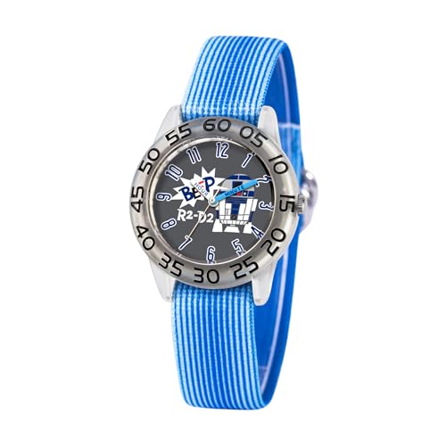 Image of STAR WARS Kids' Plastic Time Teacher Watch, Analog Quartz Nylon Strap Watch
