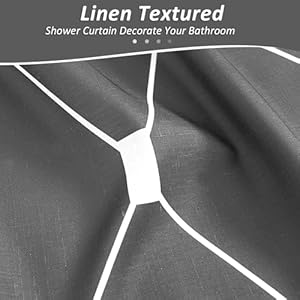   Grey-Shower-Curtain-78-Length-Gray-and-White-Ombre-Textured-Fabric-Shower-Curtains-for-Bathroom-Hotel-Spa-Luxury-Shower-Curtain-Set-with-12-Hooks-Machine-Washable-Water-Repellent-72-x-78