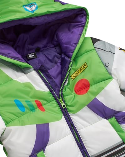 Disney Boys' Puffer Jacket - Cozy Full Zip Up Hooded Mickey Mouse, Cars and Buzz Lightyear Jackets for Boys (Sizes: 2T-7)3