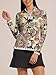 ACEGOLFS Women's Golf Polo Shirts Long Sleeve Quarter Zip Pullover for Women UPF 50+ Printed Ladies Athletic Workout Tops