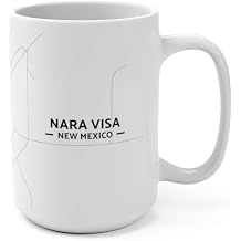 Nara Visa, New Mexico NM Map Mug 15 oz