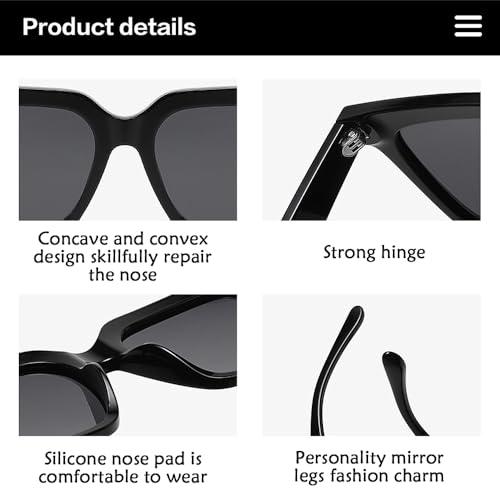 Square Sunglasses, Over Glasses Sunglasses for Women, Mens Sunglasses, Trendy Oversized Sunglasses for Women and Men4