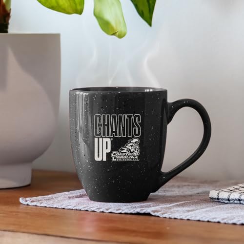 Rico Industries NCAA Coastal Carolina Chanticleers Chants Up® 16 oz Team Color Laser Engraved Speckled Ceramic Coffee Mug by Rico Industries - Image 2