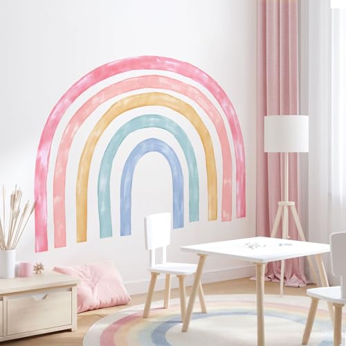 Stickers muraux enfants arc en ciel grand format 143x109cm Supzone