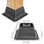 VEVOR Deck Post Base, 10 PCS Post Base Skirt, 4 x 4" (Internal 3.38x3.38") Post Support Flange, 2.5 LBS Deck Post Skirt, Powder-Coated Decking Post Base, Wood Post Anch for Deck Support Porch Railing