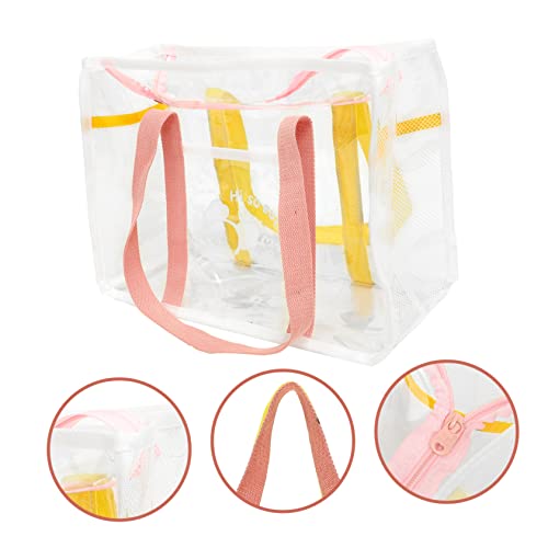 NUOBESTY 4 Pcs Bolsa Saco De Estádio Transparente Saco De Piscina Saco De Supermercado Vintage Sacos
