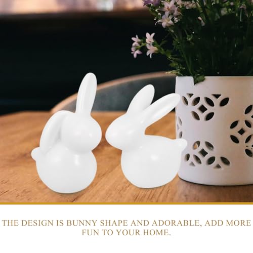 Image of BESPORTBLE Easter Bunny Decorations Spring Home Decor Bunny Figurines Easter White Rabbit Ceramic Rabbits Figurines Bunny Sculptures Rabbits Crafts Decor 5Pcs