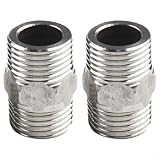 Photo Gallery 2 tubi di prolunga per tubo doccia con connettori a spirale in acciaio inox da 1/2 ", per bagno, camper, estensione del tubo doccia esterno Photo Gallery 2 tubi di prolunga per tubo doccia con connettori a spirale in acciaio inox da 1/2 ", per bagno, camper, estensione del tubo doccia esterno