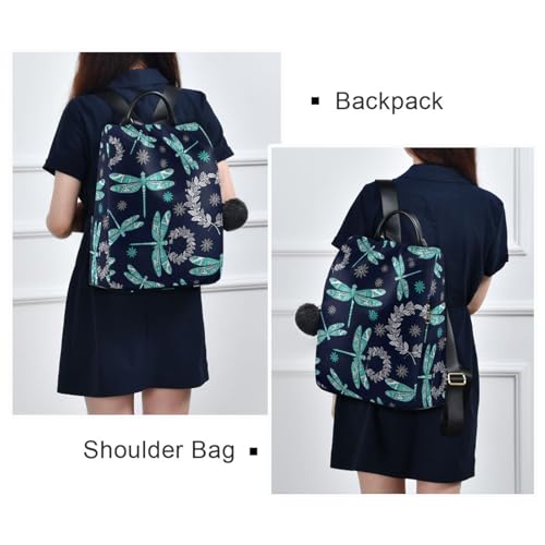 Sac à dos libellules chic à pompons et poches multiples