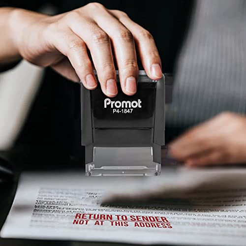 Promot Return To Sender Self Inking Stamp - Return To Sender Stamp Not At This Address - Envelope Stamper, Mail Stamps, Stampers For Office, Business Stamp - Rubber Stamps, Red Ink Stamp For Office #TOP3