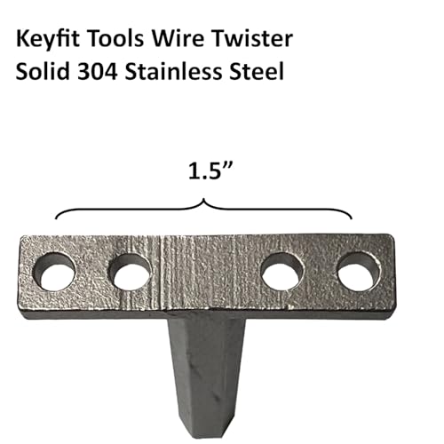 Keyfit Tools Wire Twister Fence Wire Twisting Tool Drill Power Installation Chain Link Wire Rebar Tie Up To 3/16" 7 gauge Wire ~Professional Grade 416 Heat Treated Heavy Duty Stainless Steel by Keyfit Tools - Image 4