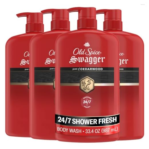 Old Spice Red Zone Swagger Scent Body Wash for Men, 30 Ounce (Pack of 4)