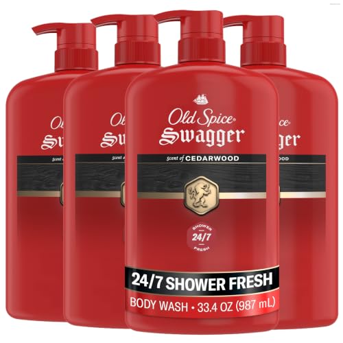 Old Spice Body Wash for Men, 24/7 Shower Fresh with Long Lasting Scent, Refreshing 3X Defense, Red...