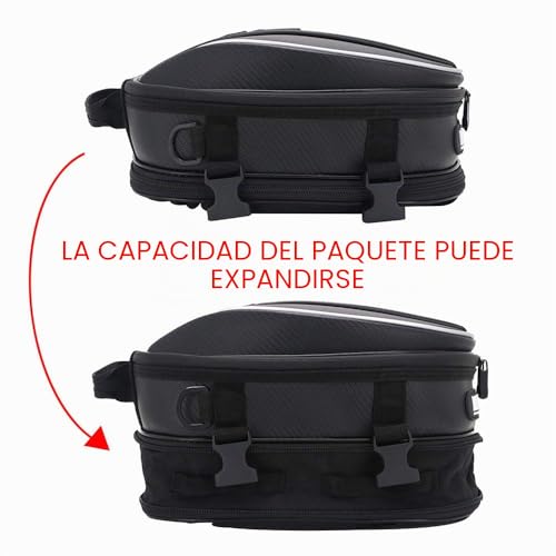 Sillín multifuncional para moto JFG RACING y bolsa de equipaje impermeable 4