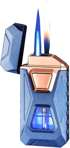 Encendedor dual a voz, recargable USB, azul