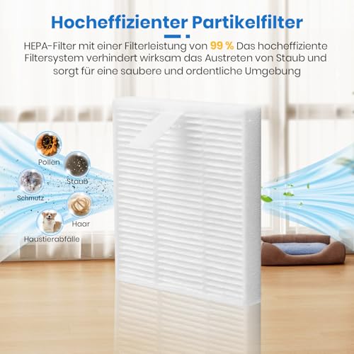 BUXEBUX 23 Stück Zubehör für AIRROBO T20+/ T25+/ T30+/ T25+C/ GT21 Saugroboter Ersatzteile Zubehör, 1 Haupttrommelbürste, 4 Wischmopps, 4 Hepa-Filter, 6 Seitenbürsten, 6 Staubbeutel