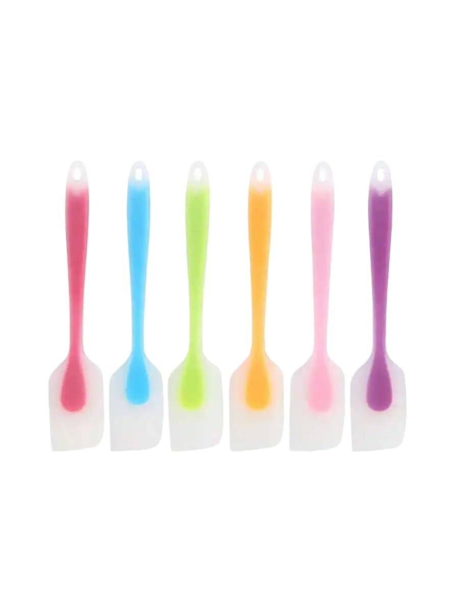 1/2/3/4/6 Stück, Mini-Silikonspatel, hochtemperaturbeständige Creme, Rühr- und Backwerkzeuge, Küchenutensilien(Random 6pcs)