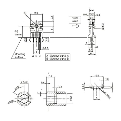 Encoder wheel decoder switch de 9mm que elimina saltos en el scroll del raton pack de 10 5