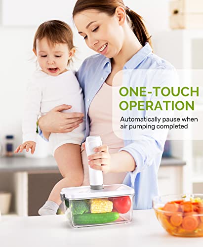 Vacuum Seal Containers, Food Fresh & Save Container For Vacuum Seal, Vacuum Container With Handheld Pump, Airtight Food Storage, Marinade Container, Snack Container For Adult 1L+2L Boxes, 2 Fresh Bags #TOP2