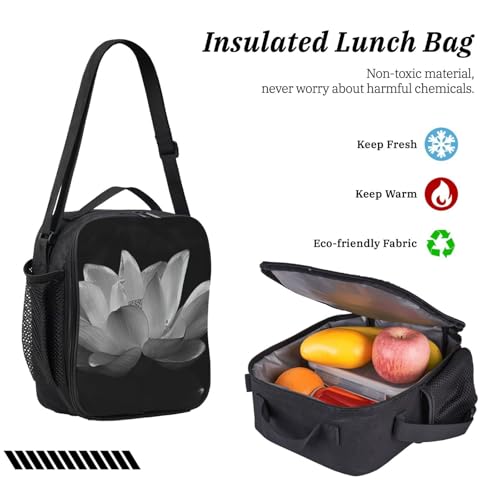 Mochila escolar de flores con lonchera y estuche de 3 piezas 6