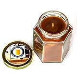 Fresh Coffee Scented 100% Beeswax Jar Candle, 12 Ounce Hand Poured by Hubbardston Candle Company