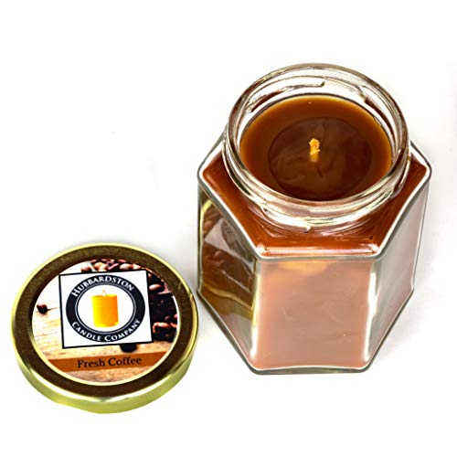 Fresh Coffee Scented 100% Beeswax Jar Candle, 12 Ounce Hand Poured By Hubbardston Candle Company #TOP12