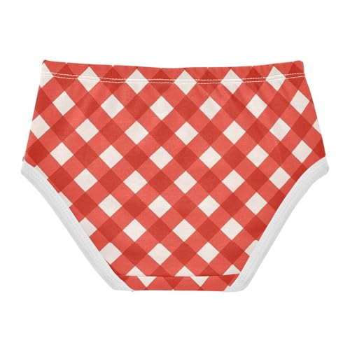 Red White Buffalo Checkered Plaid Toddler Girls's Underwear 2T 23008722