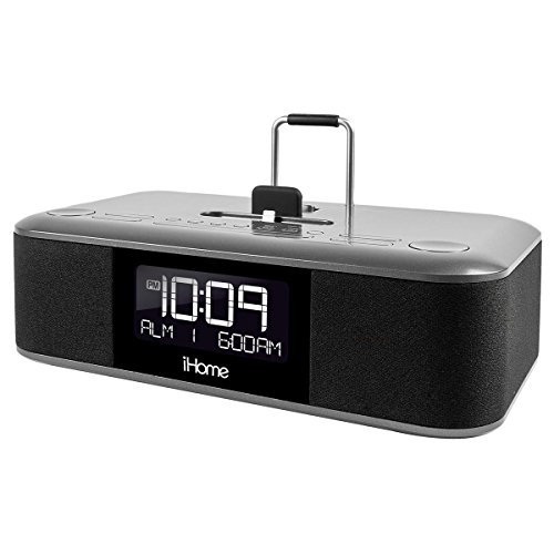 iHome iDL100 Lightning Dock Triple Charging FM Clock Radio with USB Charge/Play