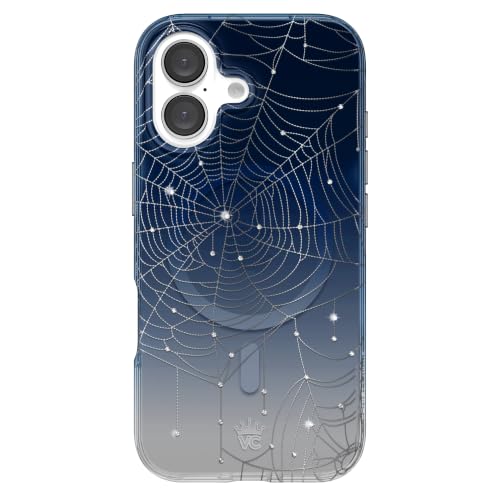 VELVET CAVIAR for iPhone 16 Case - Compatible with MagSafe - 16ft Drop Tested - Halloween Phone Cases - Diamond Web
