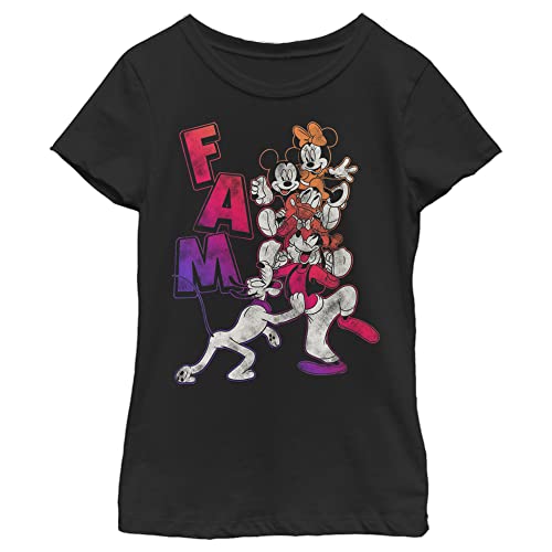 Disney Mickey Mouse Fam Gradient Portrait Girls Standard T-Shirt