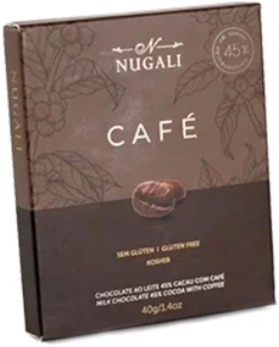Chocolate ao Leite 45% Cacau - Café - Nugali - 40g
