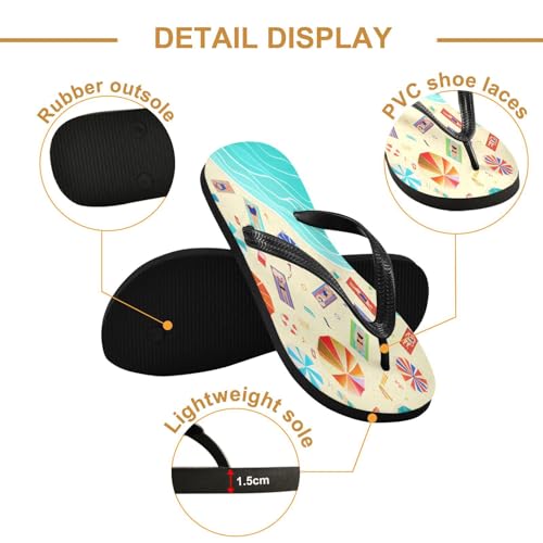 STAYTOP Sunbathing on The Beach Flip Flops Sandals of Men's & Women's,Sandals Beach Slippers Shower Slides2
