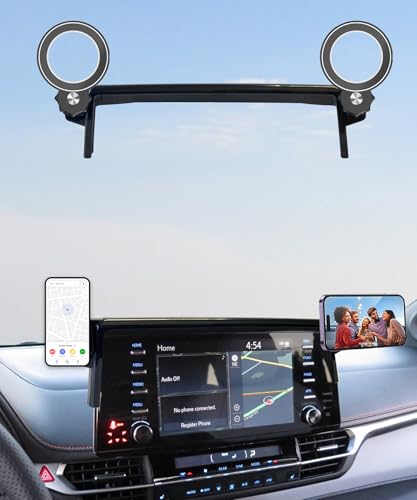 Image of Car Phone Holder for Toyota Sienna 2021 2022 2023 2024 Accessories Apply to 9 Inch Touch Screen Fixed Clip MagSafe Cell Phone Mount Hands-Free 360 Rotation