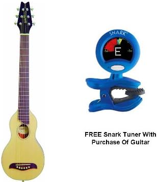 Washburn Rover Steel String Travel Acoustic Guitar (Natural)FREE SNARK TUNER