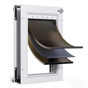 PETCOMING Hundetür 3 Klappen groß weiß