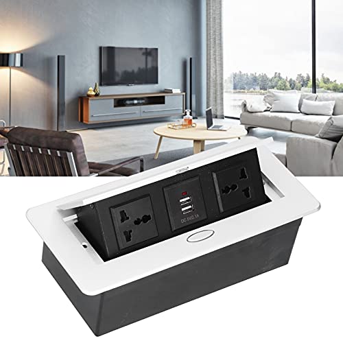 Tomada Elétrica de Chão Pop Up, Tomada de Mesa Com 3 Furos, Acessórios de Fonte de Alimentação Usb D