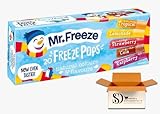 Mr Freeze, Freeze Pops - Naturally Flavoured Ice Lollies -Vegan Friendly Ice Pops, 20x45ml Pack Of 8 (Freeze Pops Natural Colours Flavour)