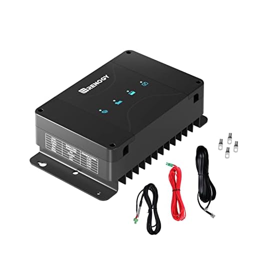 Renogy 12V 50A DC to DC Battery Charger with MPPT, On-Board Battery for Gel, AGM, Flooded and Lithium Batteries, Using Multi-Stage Charging, Solar Panel and Alternator