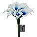 Lily Garden Mini 15" Artificial Calla Lily 10 Stem Flower Bouquets (Blue center)