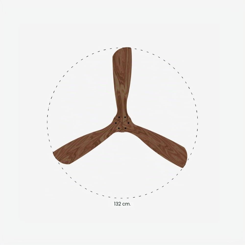 Ventilatore Design Faro Lantau Marrone Legno 33516DC