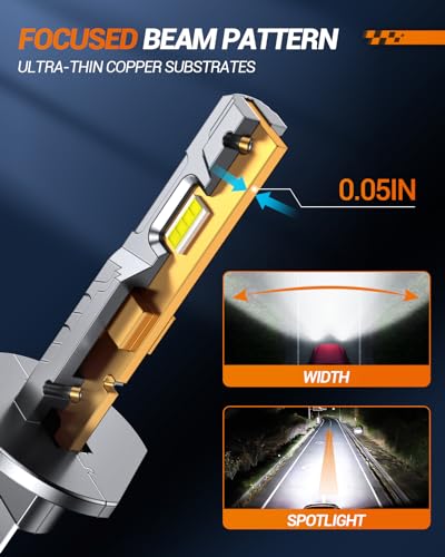 Image of SEALIGHT H1 Fog Bulb, 30000LM High Power, 6500K Cool White with 14000RPM Cooling Fan, 1:1 Mini Size for H1 Fog Light, Plug - N - Play, Pack of 2