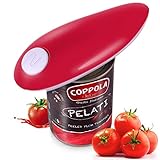 Electric Can Opener, Food-Safe One Touch Battery Operated Automatic Handheld Restaurant Can Opener, Household Kitchen Helper(RED)
